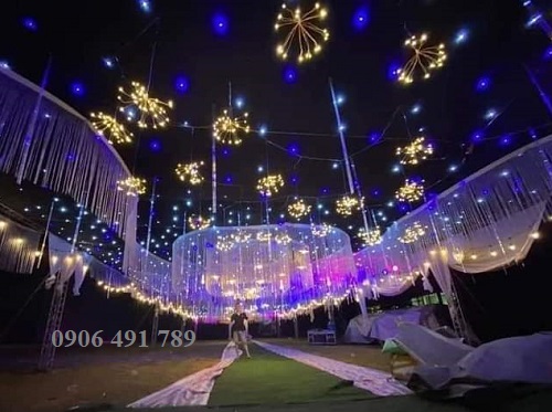 Đèn led trang trí đám cưới thả pháo hoa Đèn led trang trí đám cưới thả pháo hoa
