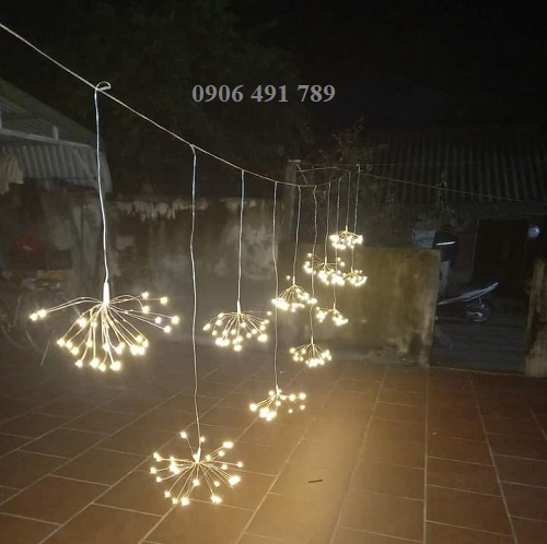 Đèn led trang trí đám cưới thả pháo hoa Đèn led trang trí đám cưới thả pháo hoa