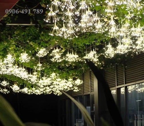 Đèn led trang trí đám cưới thả pháo hoa Đèn led trang trí đám cưới thả pháo hoa