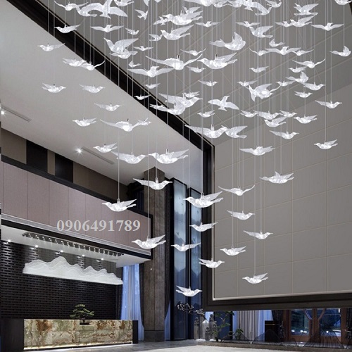 Đèn trang trí rạp cưới chim led trong suốt Đèn trang trí rạp cưới chim led trong suốt