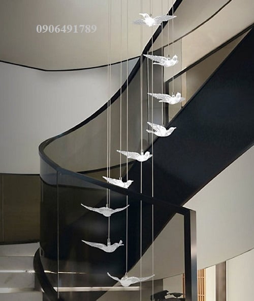 Đèn trang trí rạp cưới chim led trong suốt Đèn trang trí rạp cưới chim led trong suốt