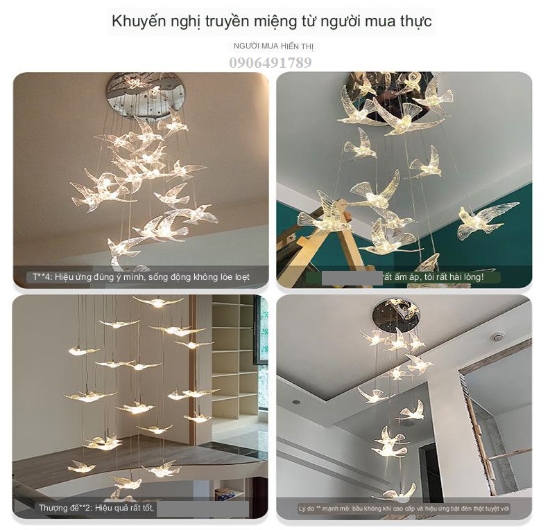 Led chim trong suốt làm đèn chùm Led chim trong suốt làm đèn chùm