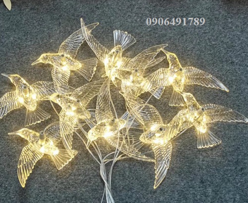 Đèn trang trí rạp cưới chim led trong suốt Đèn trang trí rạp cưới chim led trong suốt