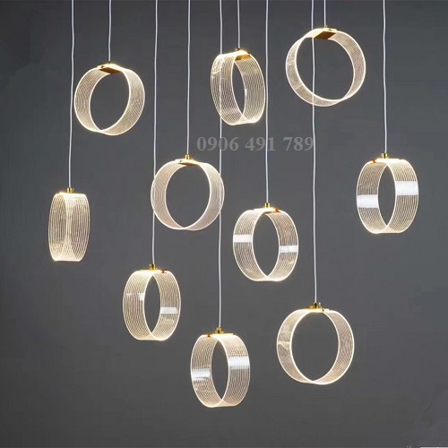 Đèn trang trí rạp cưới thả led mica Đèn trang trí rạp cưới thả led mica