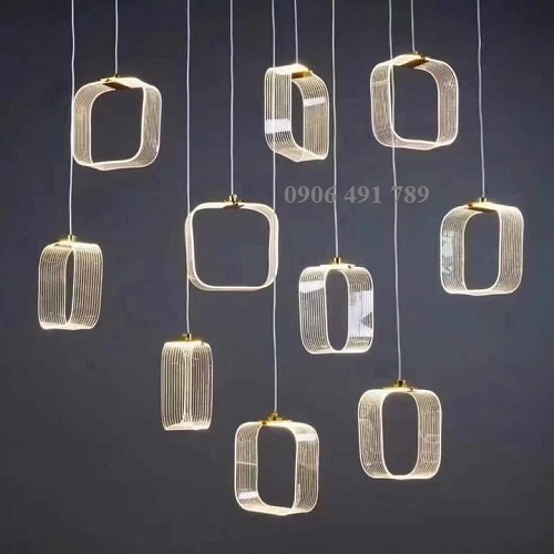 Đèn trang trí rạp cưới thả led mica Đèn trang trí rạp cưới thả led mica