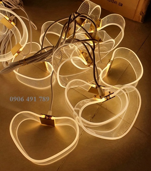 Đèn trang trí rạp cưới thả led mica Đèn trang trí rạp cưới thả led mica