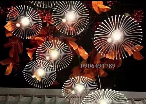 Đèn trang trí rạp cưới thả led bồ công anh Đèn trang trí rạp cưới thả led bồ công anh