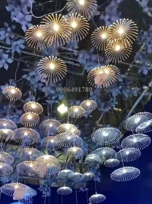 Đèn trang trí rạp cưới thả led bồ công anh Đèn trang trí rạp cưới thả led bồ công anh
