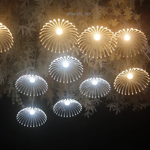 Đèn trang trí rạp cưới thả led bồ công anh Đèn trang trí rạp cưới thả led bồ công anh