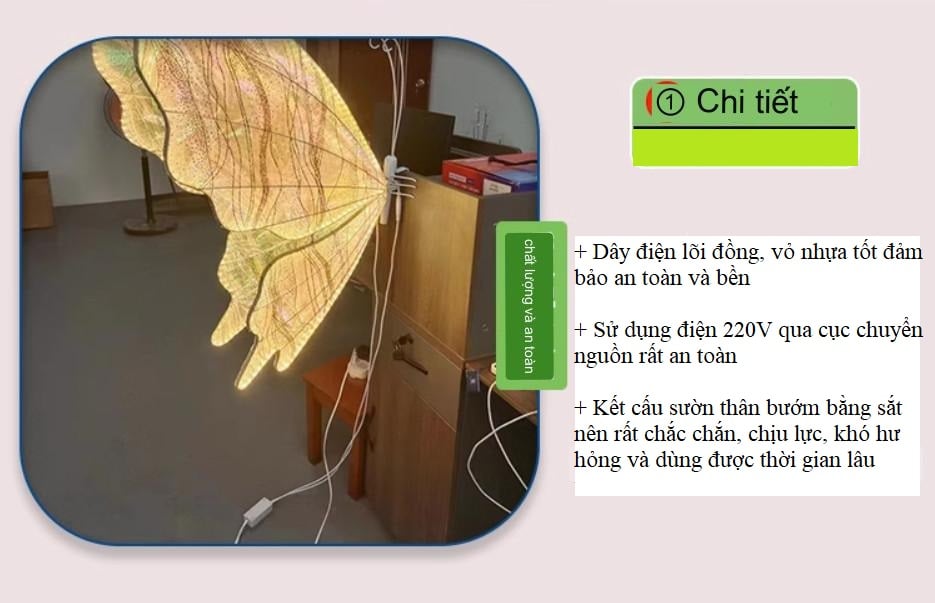 Đèn dẫn lối sân khấu bướm led lớn Đèn dẫn lối sân khấu bướm led lớn