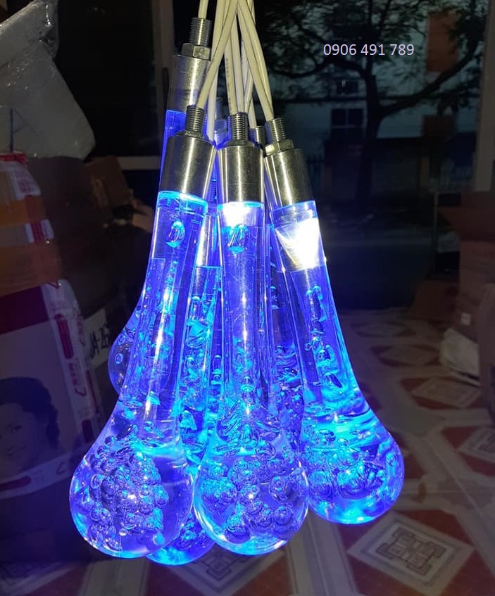Đèn led giọt nước màu xanh Đèn led giọt nước màu xanh