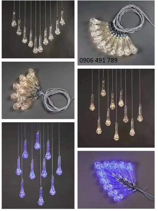 Đèn led giọt nước màu xanh Đèn led giọt nước màu xanh