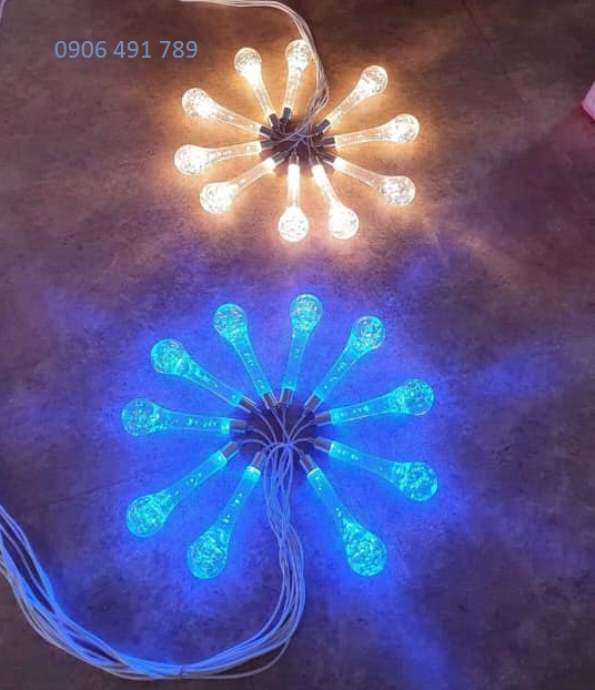 Đèn led giọt nước màu xanh Đèn led giọt nước màu xanh