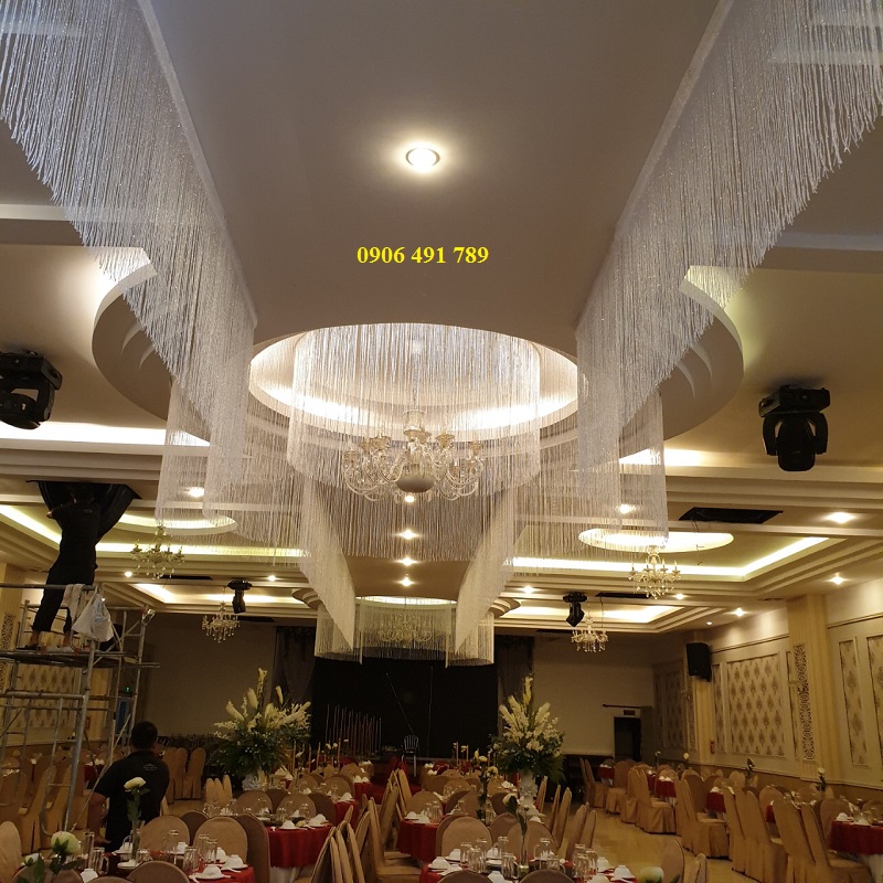 Rèm sợi chỉ trang trí đám cưới Rèm sợi chỉ trang trí đám cưới