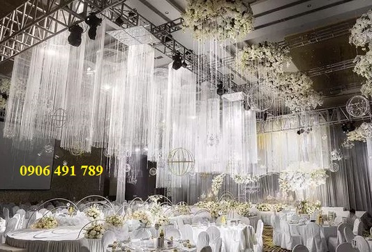 Rèm sợi chỉ trang trí đám cưới Rèm sợi chỉ trang trí đám cưới