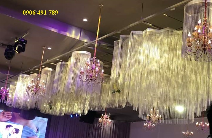 Rèm sợi chỉ trang trí đám cưới Rèm sợi chỉ trang trí đám cưới