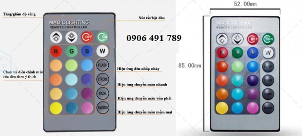 điều khiển chọn màu đèn led