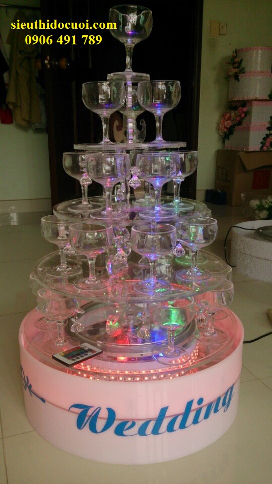 Tháp ly champagne mẫu TL-7 Tháp ly champagne mẫu TL-7