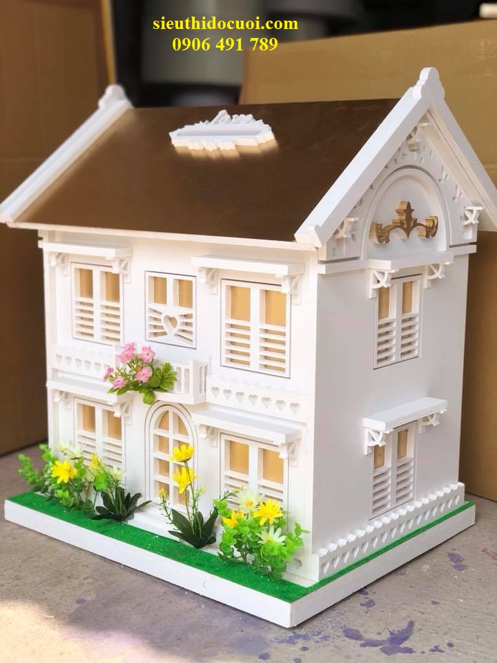 Thùng tiền đám cưới hình ngôi nhà Thùng tiền đám cưới hình ngôi nhà