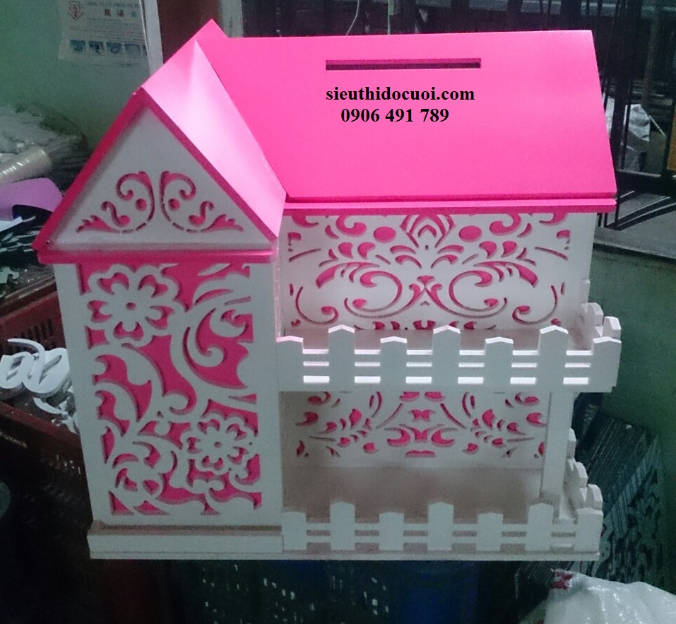 Thùng tiền hình ngôi nhà Thùng tiền hình ngôi nhà