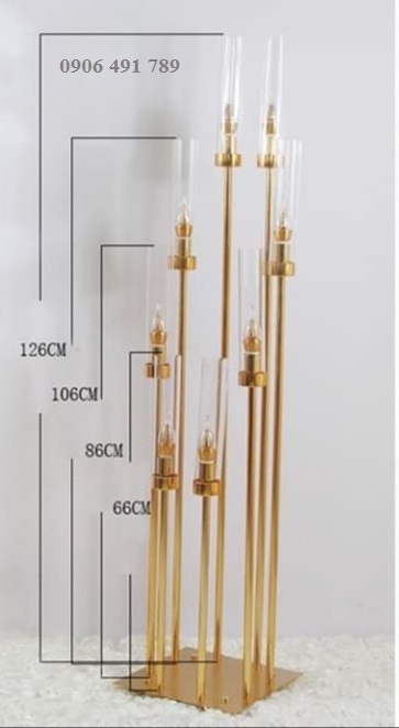 0906 419 789 Trụ đèn led 8 bóng có chụp đèn