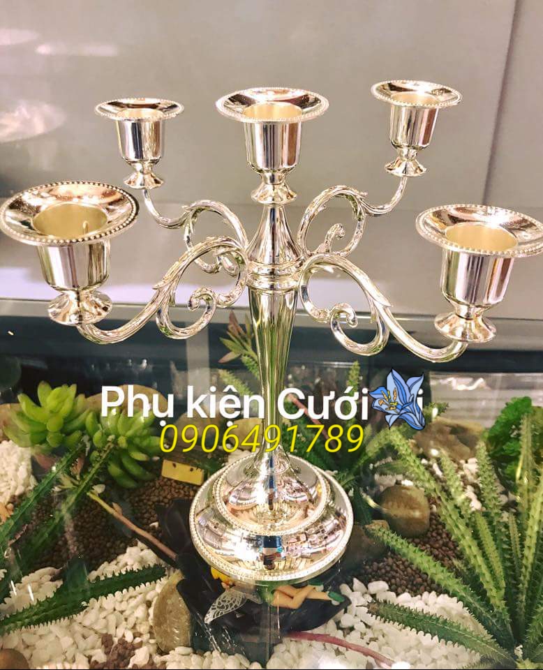Trụ nến Gang xi bạc Trụ nến Gang xi bạc