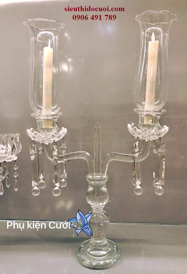 Trụ nến pha lê Trụ nến pha lê