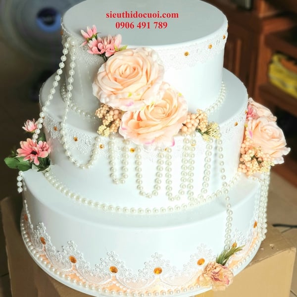 Bánh kem giả 3 tầng, bánh kem mô hình 3 tầng