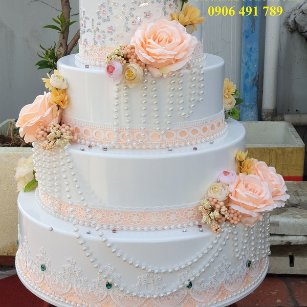 Bánh kem giả 4 tầng, bánh kem mô hình 4 tầng