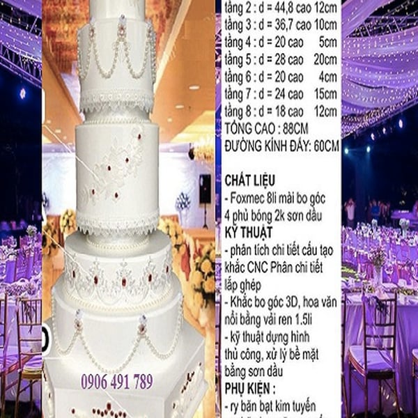 Bánh kem giả cao cấp, bánh kem mô hình cao cấp