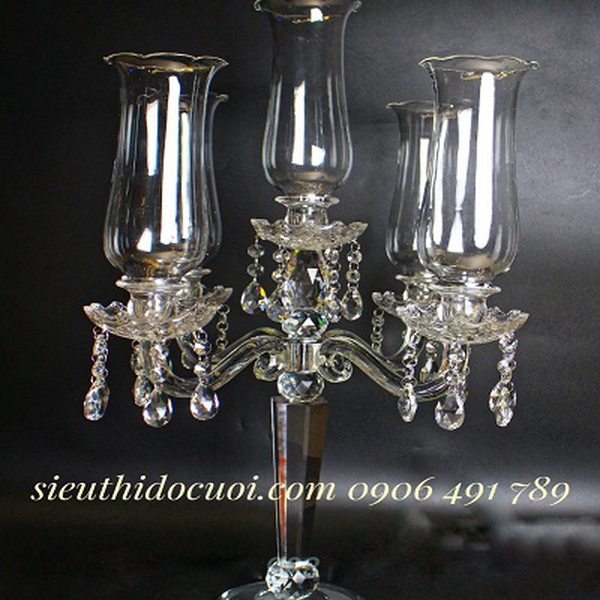 Chân nến thủy tinh mẫu CN-TT01