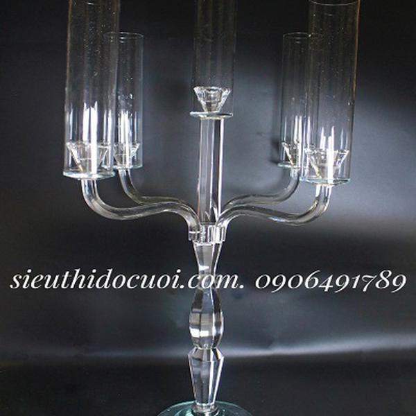 Chân nến trang trí pha lê mẫu CN-TT05