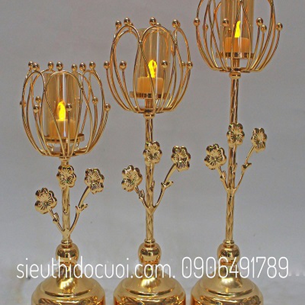 Chân nến trang trí tiệc cưới mẫu CN-02