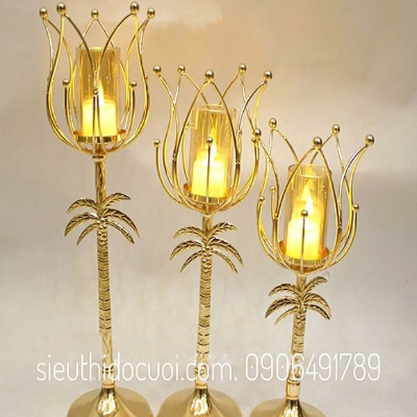 Chân nến trang trí tiệc cưới mẫu CN-08