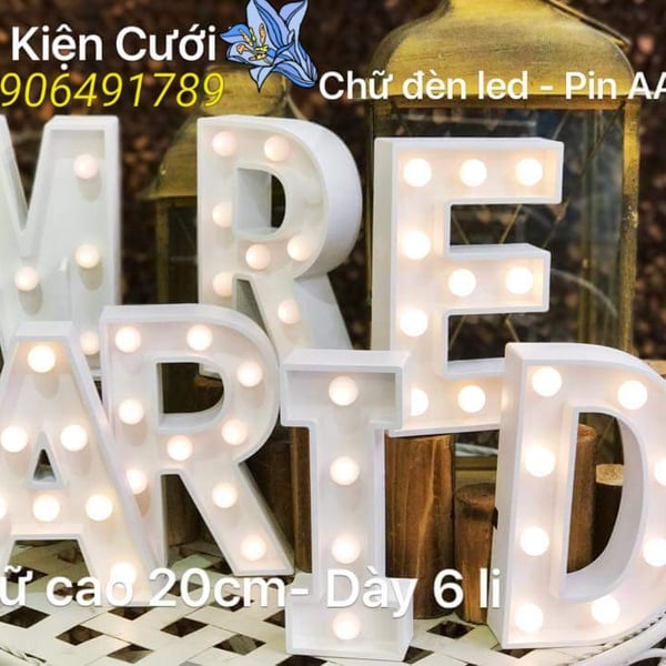 Chữ cái đèn led trang trí giá rẻ