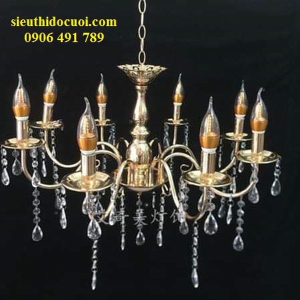 Đèn chùm sắt 8 bóng