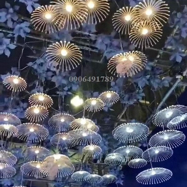 Đèn trang trí rạp cưới thả led bồ công anh
