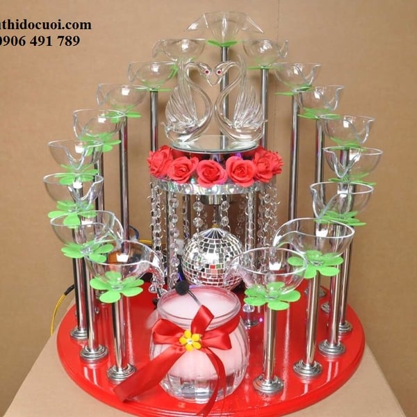 Tháp ly đám cưới mẫu TL-10