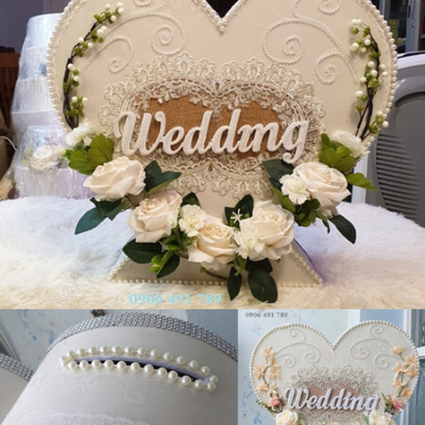 Thùng tiền cưới hình trái tim