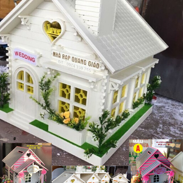 Thùng tiền đám cưới hình ngôi nhà hạnh phúc