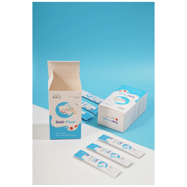 SOKI TIUM – Bột Hòa Tan Hỗ Trợ Giấc Ngủ Ngon Và Tăng Cường Đề Kháng Cho Trẻ