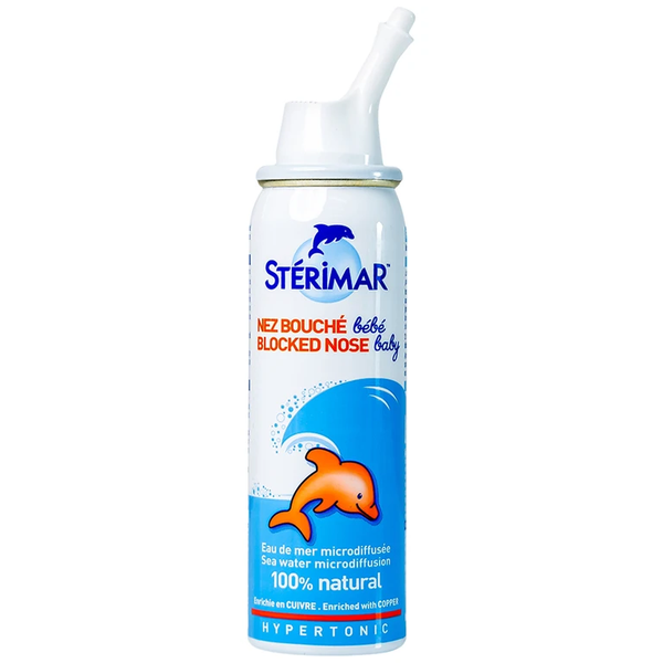 Dung dịch xịt mũi Sterimar Blocked Nose Baby 50ml – Hỗ trợ giảm nghẹt mũi, làm sạch dịch nhầy cho trẻ từ 3 tháng tuổi