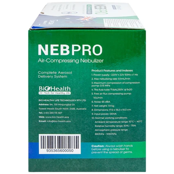 Máy xông khí dung BioHealth NEB Pro – Hỗ trợ điều trị bệnh hô hấp