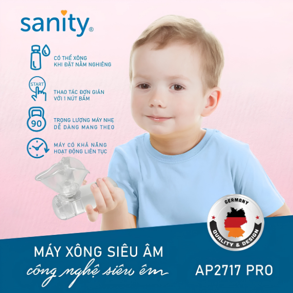 Máy xông khí dung lưới rung Sanity AP2717 PRO – Công nghệ Mesh hiện đại