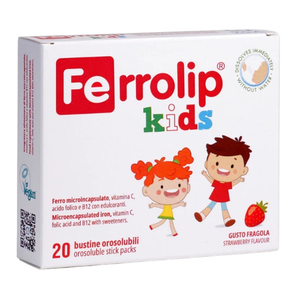 Ferrolip Kids – Bột Uống Bổ Sung Sắt Liposome Vị Dâu Cho Trẻ Từ 1 Tuổi