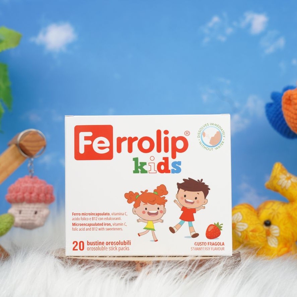 Ferrolip Kids – Bột Uống Bổ Sung Sắt Liposome Vị Dâu Cho Trẻ Từ 1 Tuổi