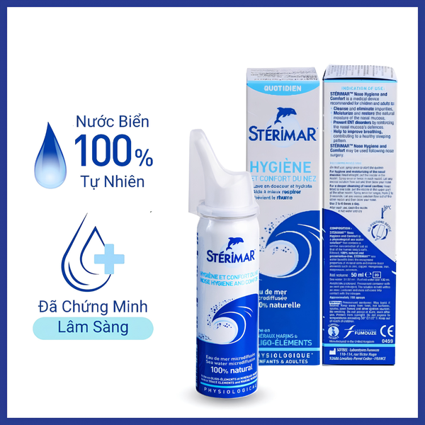Xịt mũi Stérimar Nose Hygiene And Comfort 50ml – Làm sạch mũi hằng ngày