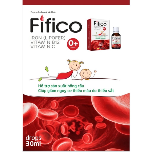 Sirô Sắt Fifico Lipofer 30ml: Hỗ Trợ Giảm Thiếu Máu Cho Bé