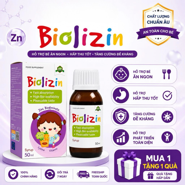Biolizin – Bổ sung kẽm hữu cơ, giúp bé ăn ngon và tăng cường đề kháng