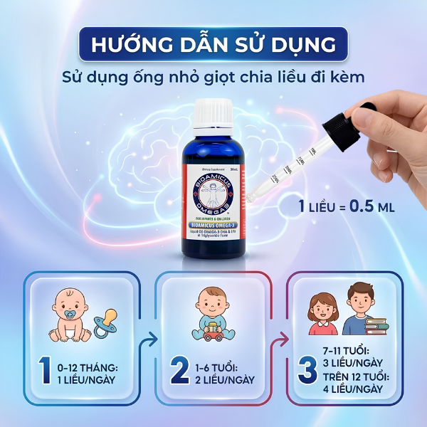 BioAmicus Omega-3 – Bổ sung DHA giúp phát triển não bộ và thị lực